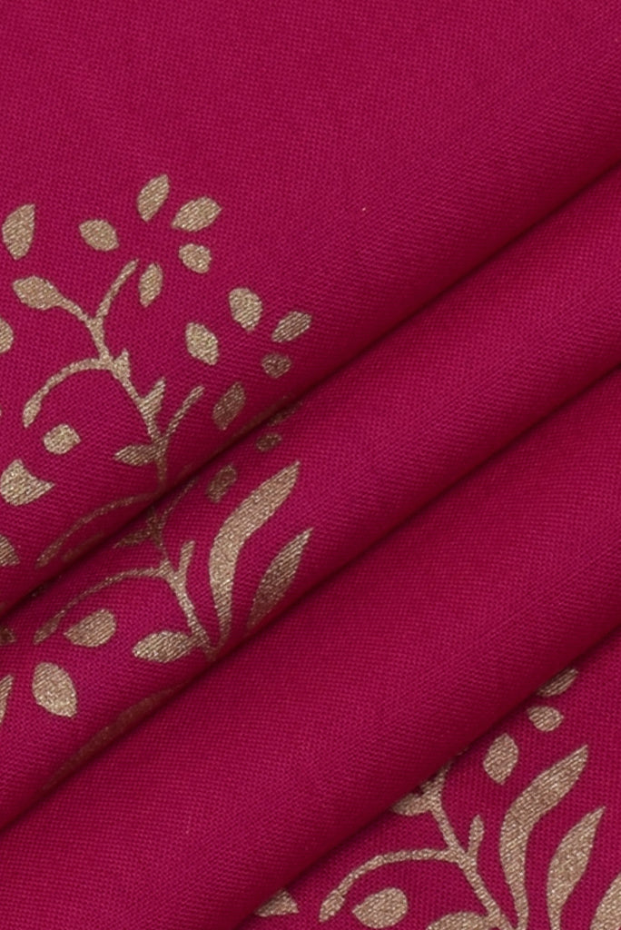 Flower Print Pink Rayon Fabric