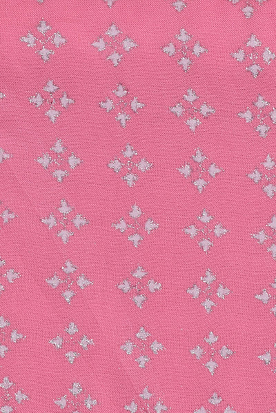 Pink Glitter Print Rayon Fabric
