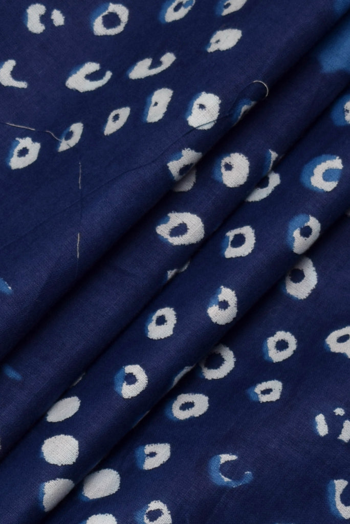 Blue Indigo Bandhej Print Cotton Fabric