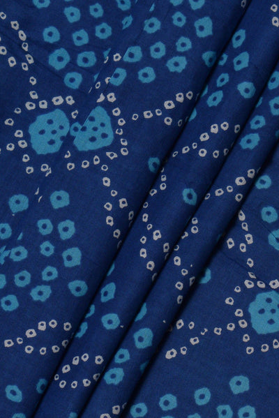 Blue Bandhej Print Cotton Fabric