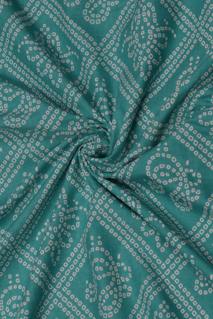 Sky Blue Bandhej Print Cotton Fabric