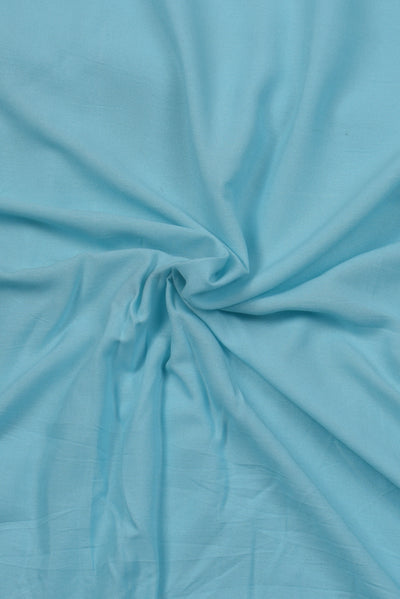 Light Sky Blue Plain Rayon Fabric