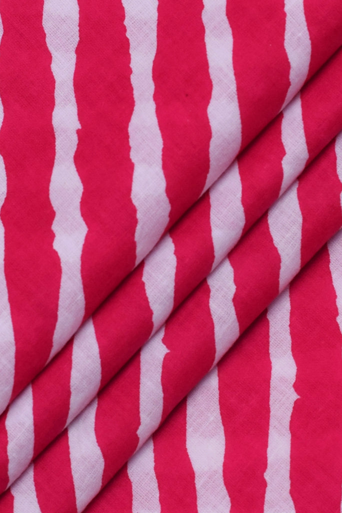 Pink and White Leheria Fabric