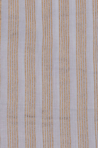 Cream & Gold Strips Print Rayon Fabric