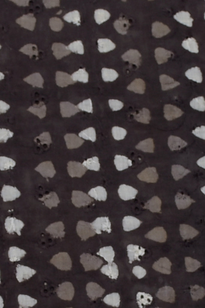 Brown Dots Print Handblock Cotton Fabric