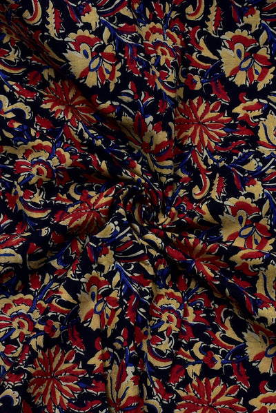 Multi Color Flower Print Cotton Fabric