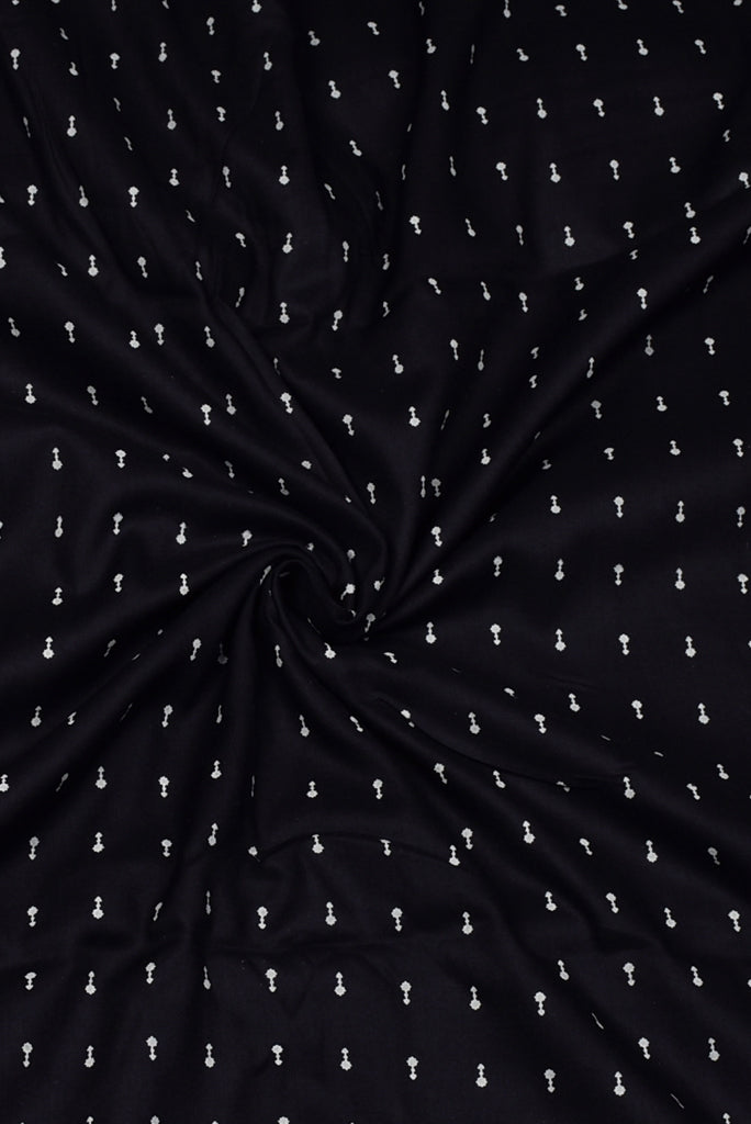 Black Tree Print Rayon Fabric