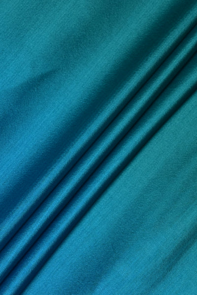 Sky Blue & Sea Green Rangoli Print Georgette Fabric