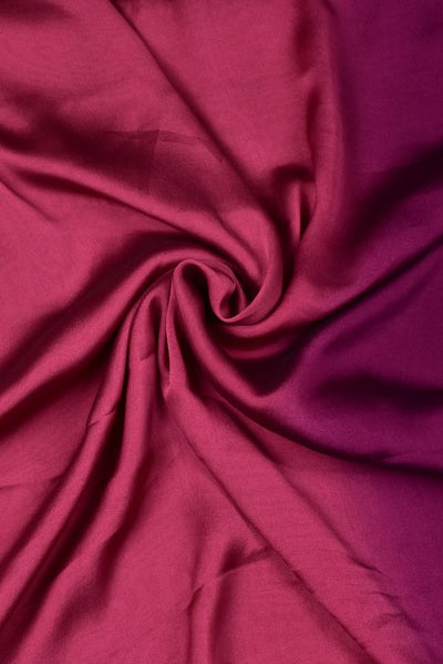 Maroon & Purple Rangoli Print Digital Georgette Fabric