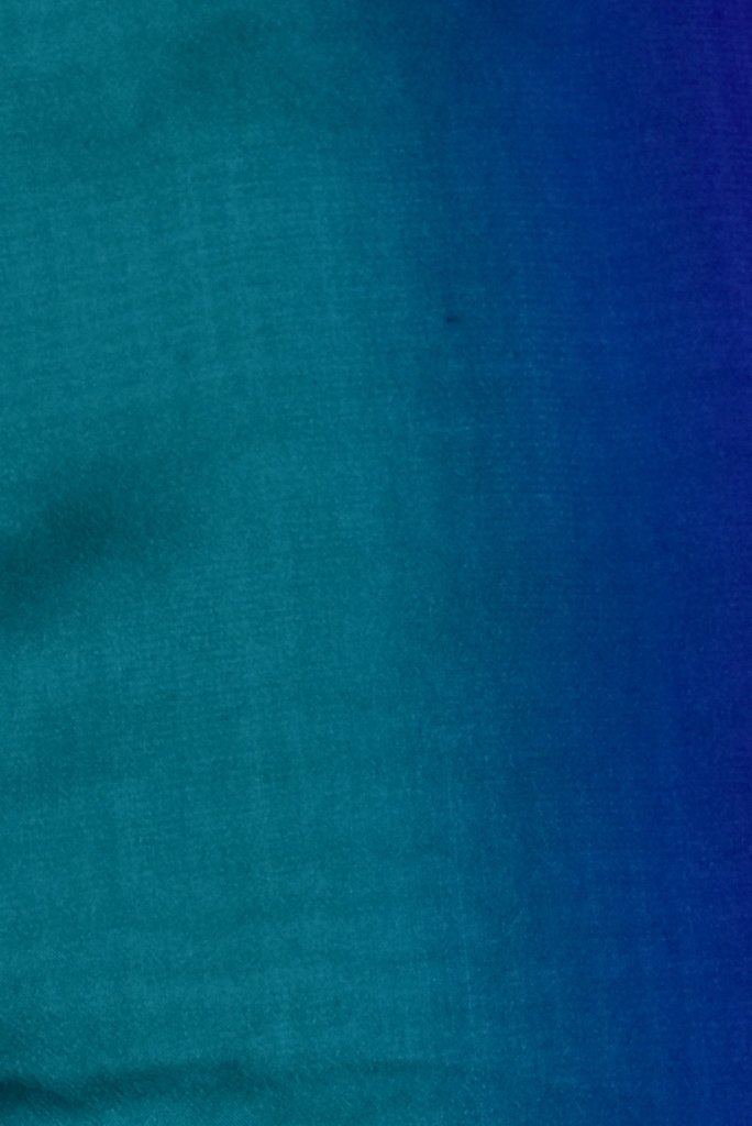 Sea Green & Blue Rangoli Print Georgette Fabric