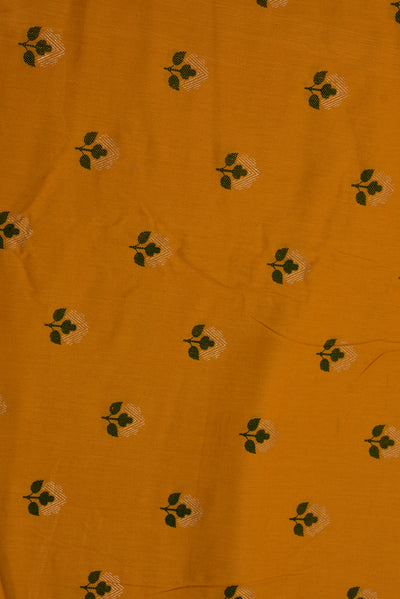 Rayon Gold Flower  Print Rayon Fabric