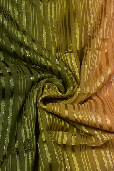 Green Shaded Forever Satin Chiffon Fabric