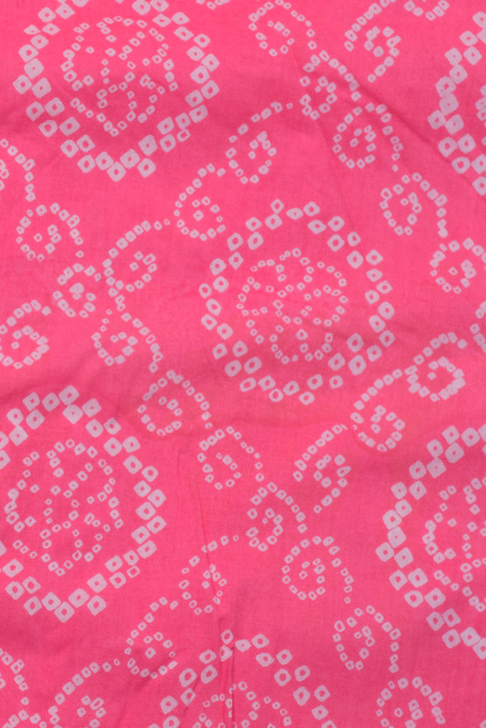 Baby Pink Cotton BhandhejPrint Cotton Fabric