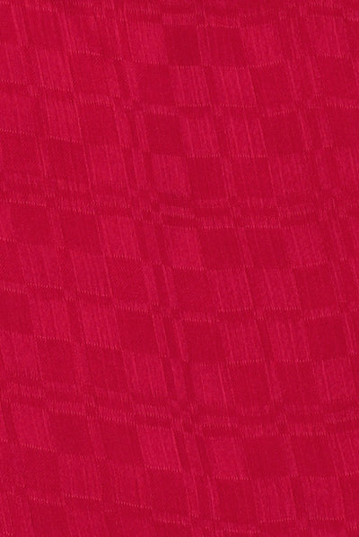 (Cut Piece 0.75 Mtr) Red Kashish Metallic Silk Fabric
