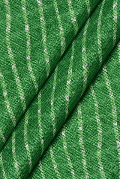 Green Checks Print Kota Doria Fabric