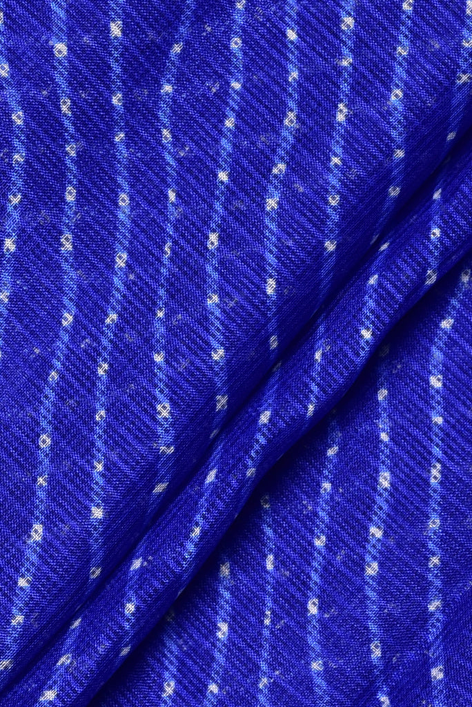 Blue Checks Print Kota Doria Fabric