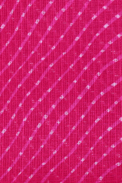 Pink Checks Print Kota Doria Fabric