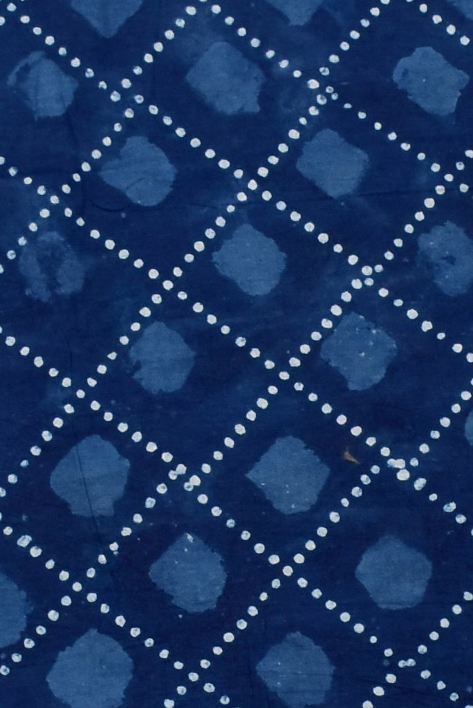 Blue Dots  Print Cotton Fabric