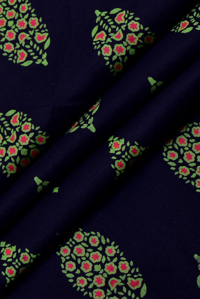 Green  Butta  Print Rayon Fabric