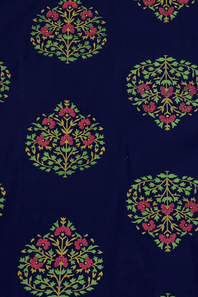 Blue Flower   Print  cotton  Fabric