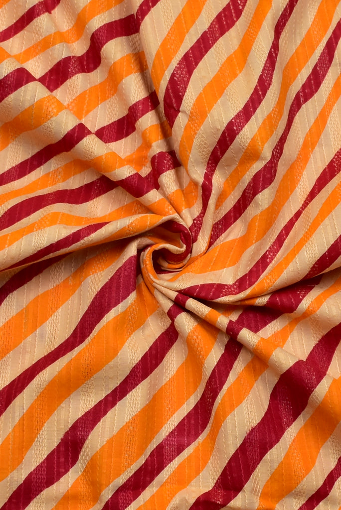 Multi Color Leharia Print Rayon Fabric