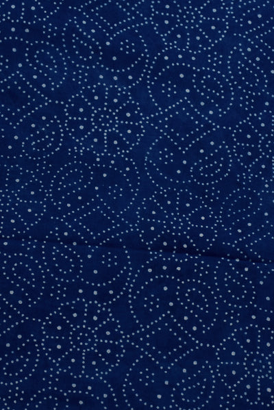 Blue Dott Print  cotton Fabric