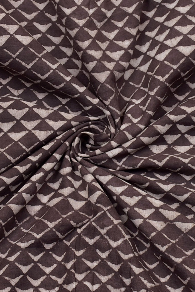 Dark Triangle Print Cotton Fabric