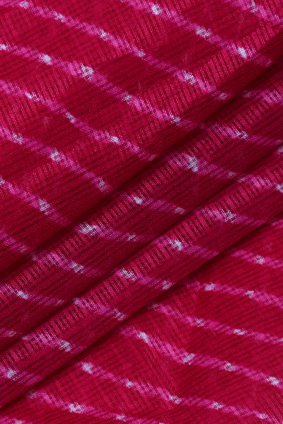 Pink Leheriya  Kota Doria Fabric