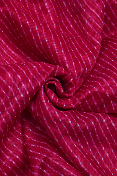 Pink Leheriya  Kota Doria Fabric