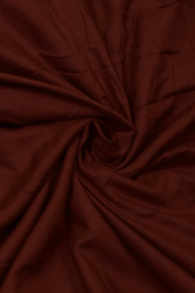 (Cut Piece 0.45 Mtr) Brown Plain Rayon Fabric