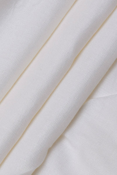 Plain off White Rayon Fabric
