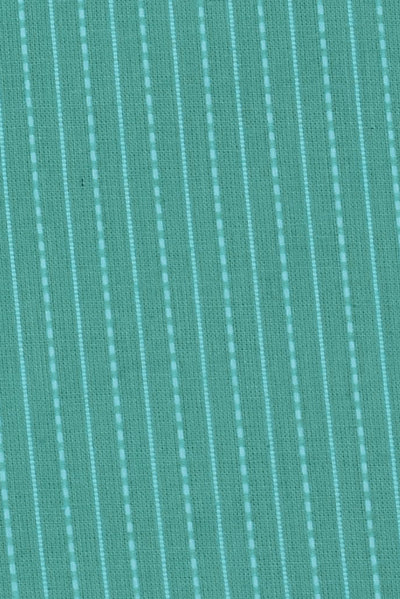Honey Green Stripes Printed Cotton Fabric