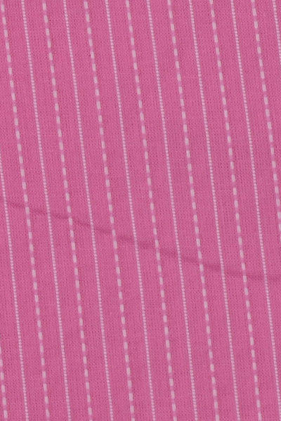 Pink Stripes Printed Cotton Fabric