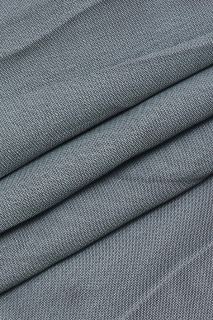 Grey Flower Print  Silk Fabric
