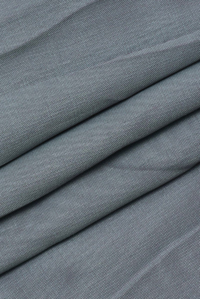 Grey Flower Print  Silk Fabric