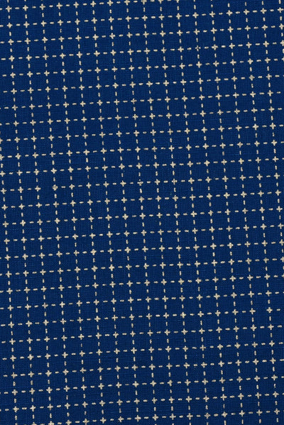 Navy Blue Stripes Cotton Fabric