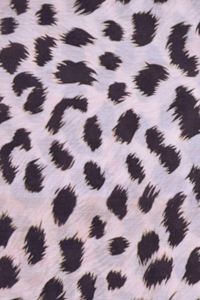 White Animal Print Muslin Fabric