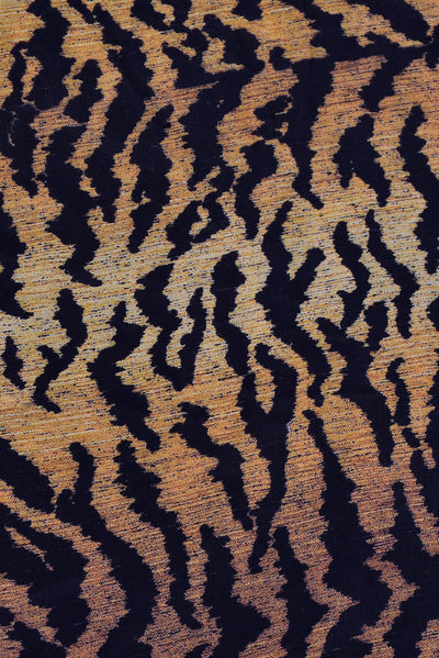 Dark Brown Animal Print Muslin Fabric