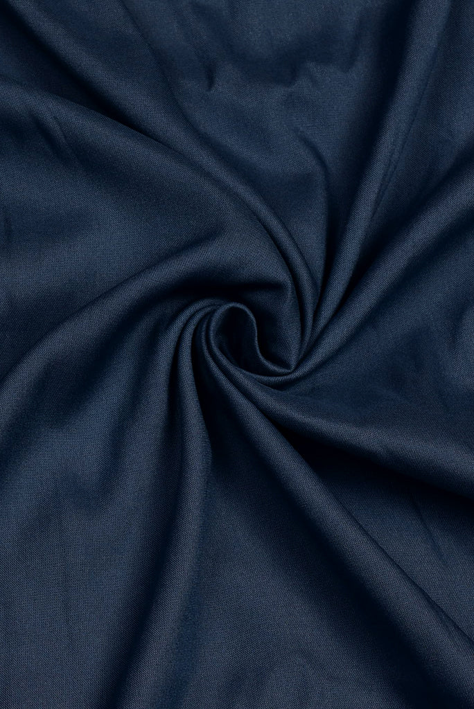 Navy Blue Plain Rayon Fabric