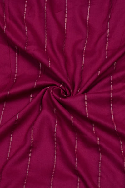 Maroon Stripes Print Rayon Fabric