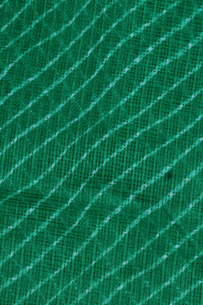 Green Checks Print Kota Doria Fabric