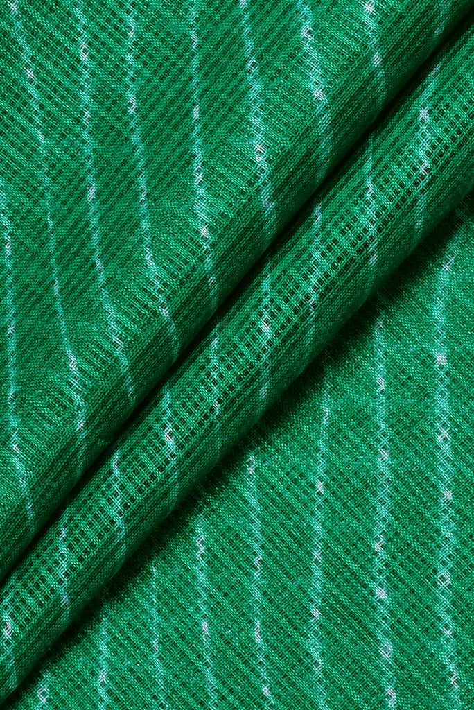 Green Checks Print Kota Doria Fabric