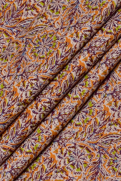 Multicolor Flower Print Rayon Fabric