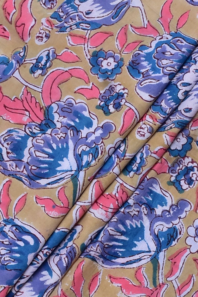 Multicolor Flower Printed Cotton Fabric