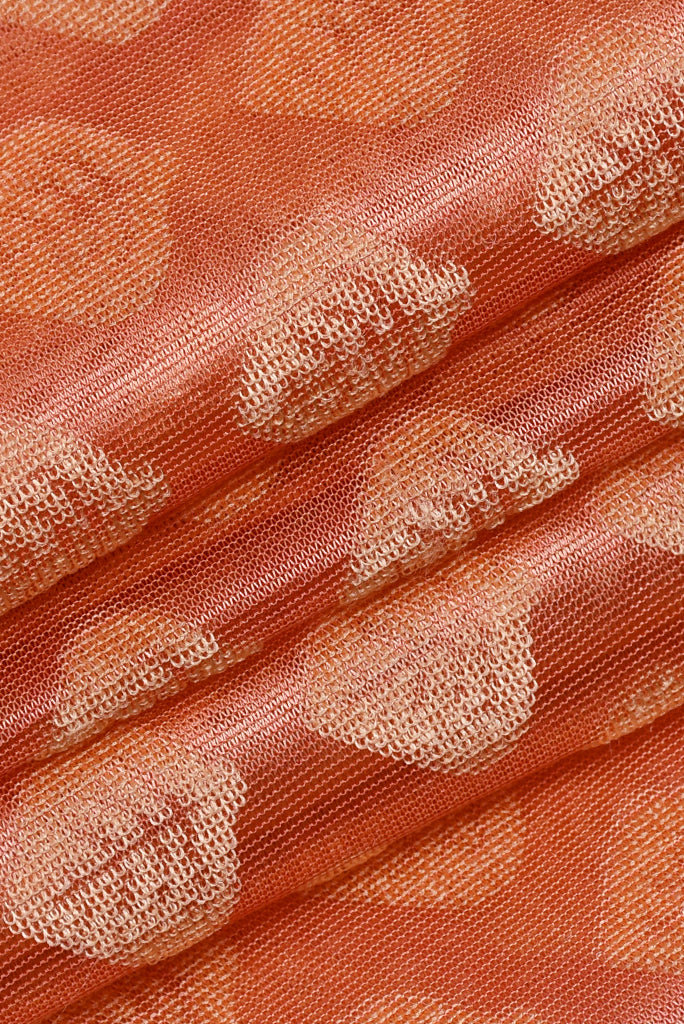 Peach  Brasso Silk Fabric