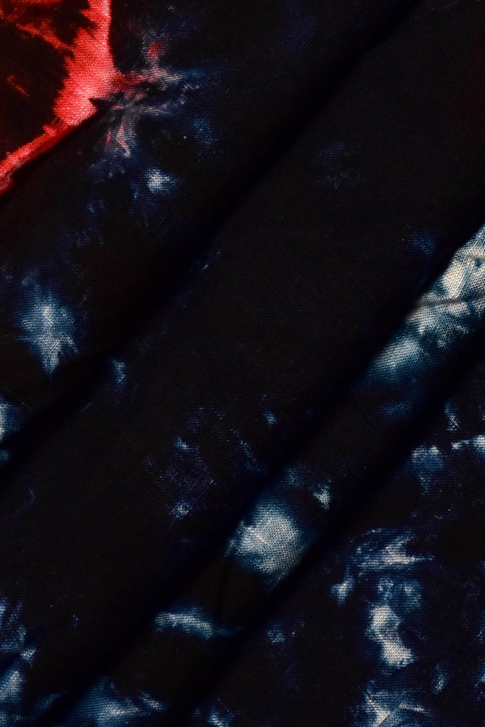 Blue Abstract Print Rayon Fabric