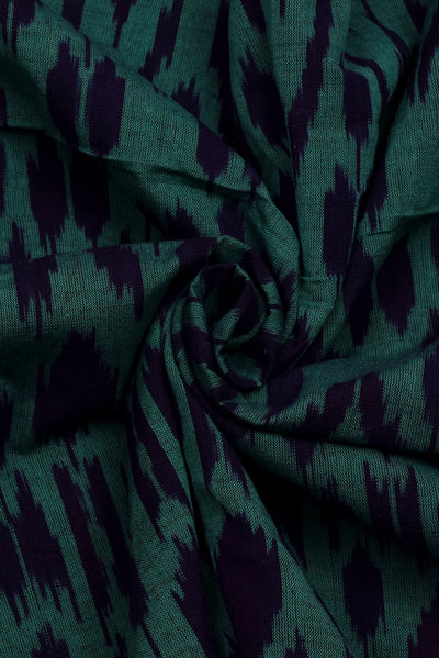 Green Black Ikat Fabric