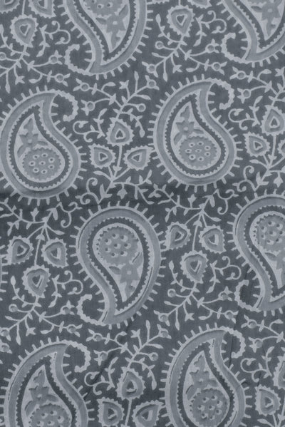 Gray Butta Print Cotton Fabric