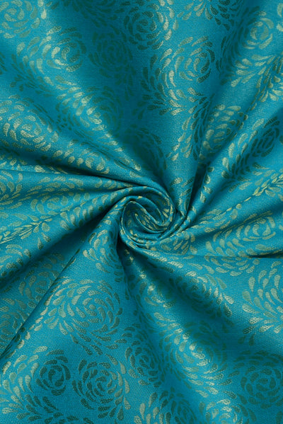 Green Brocquit Silk Fabric