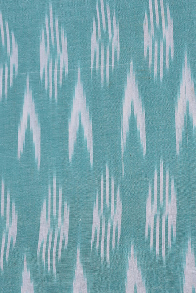 Light green  Abstract Print Ikat Fabric